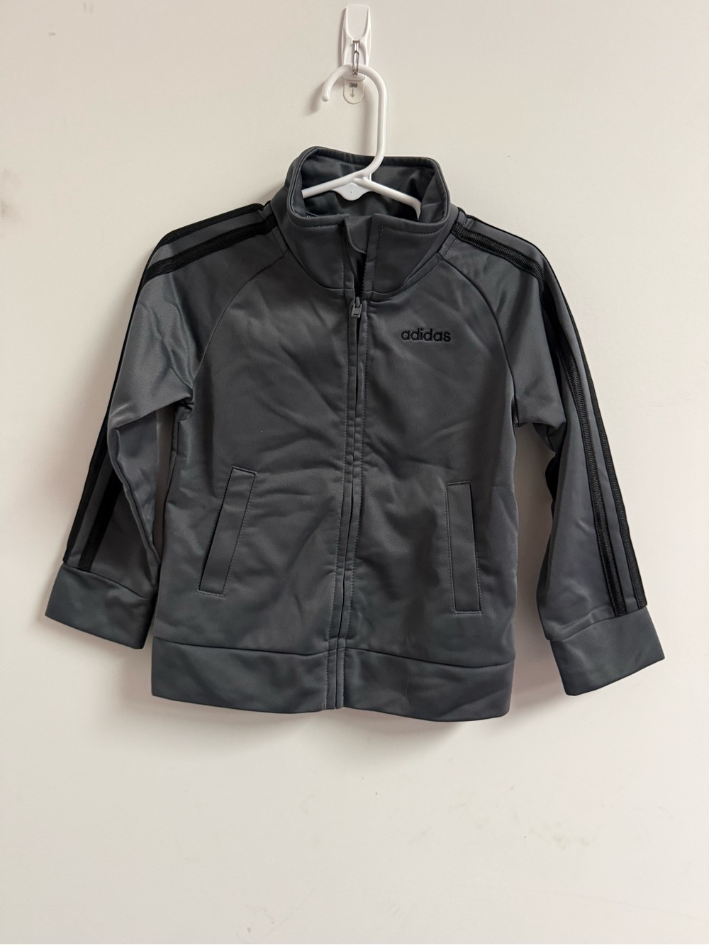 adidas Gray Jacket with Black Stripes